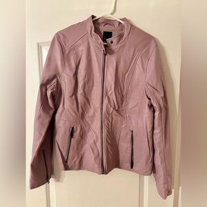 Beautiful pink/purple pleather jacket.